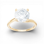 Miranda round lab diamond engagement ring in 14k yellow gold - view 5