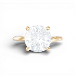 Miranda round lab diamond engagement ring in 18k yellow gold - view 6