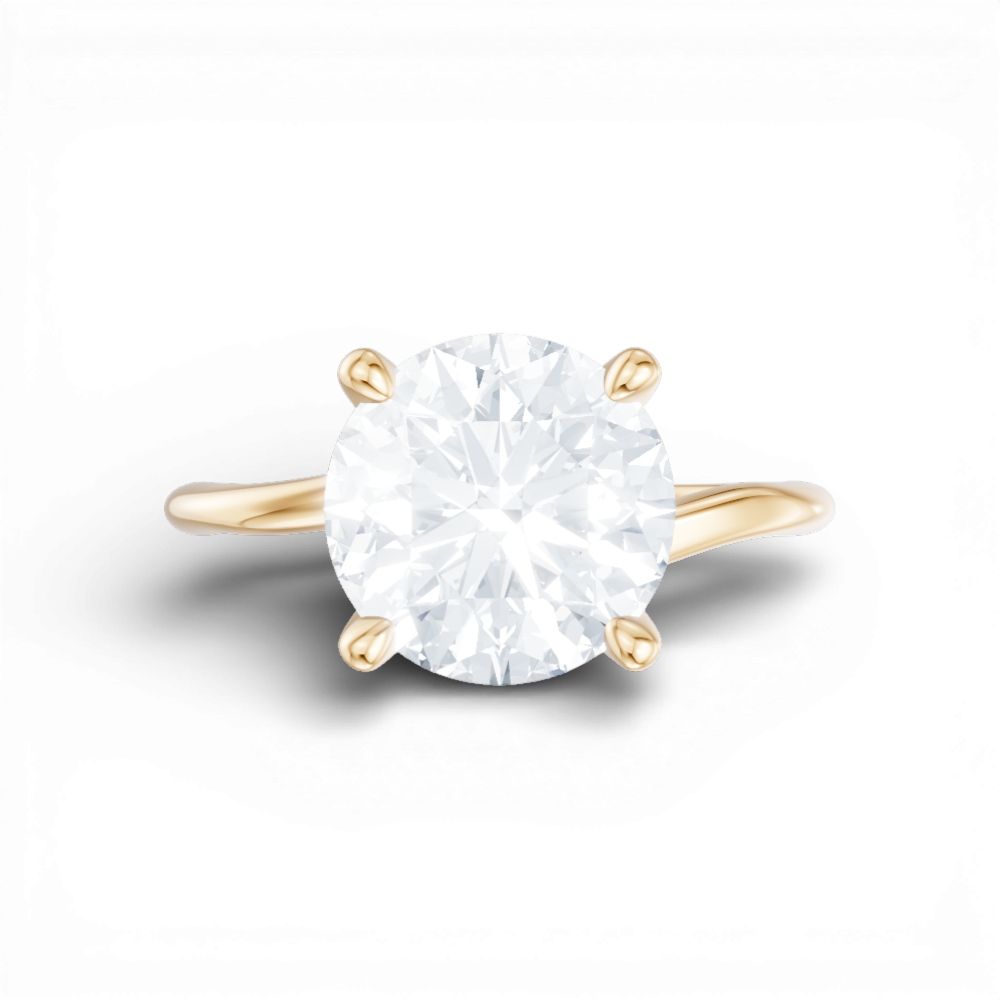 Miranda round lab diamond engagement ring in 18k yellow gold - view 6