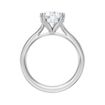 Valerie round lab diamond engagement ring in 14k white gold - view 2