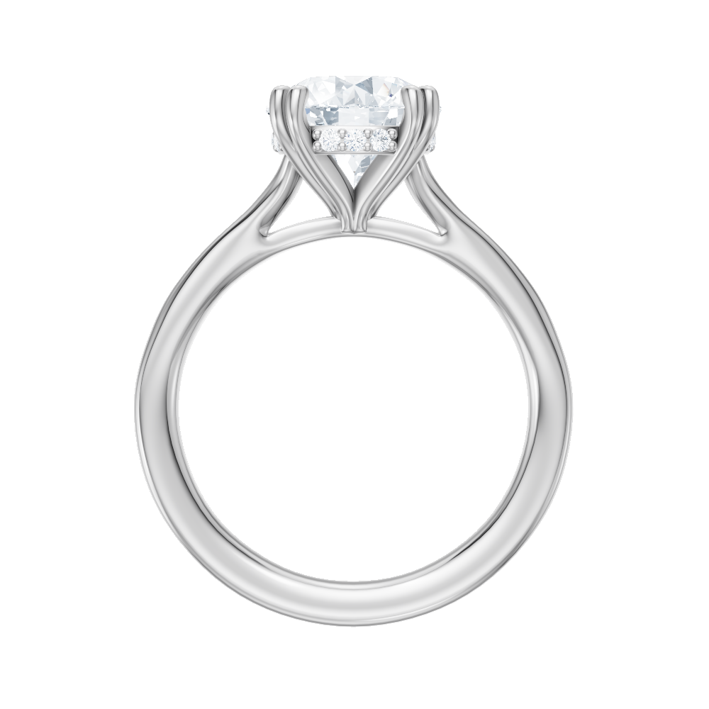 Valerie round lab diamond engagement ring in 18k white gold - view 2