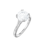 Valerie round lab diamond engagement ring in platinum - view 3