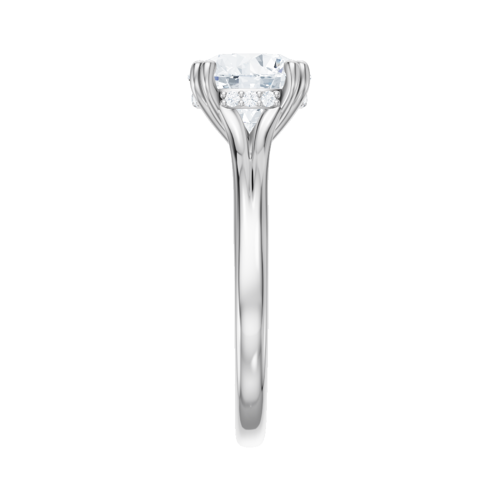 Valerie round lab diamond engagement ring in 14k white gold - view 4