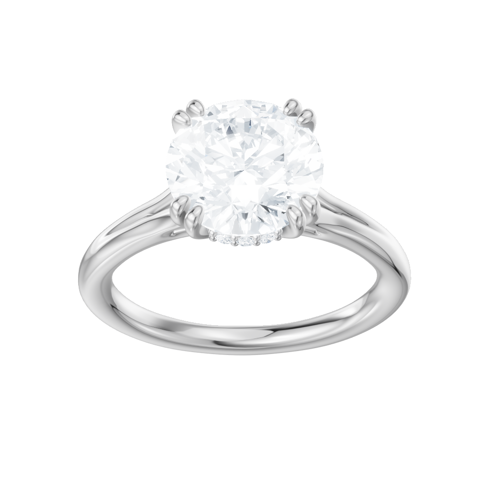 Valerie round lab diamond engagement ring in 14k white gold - view 5