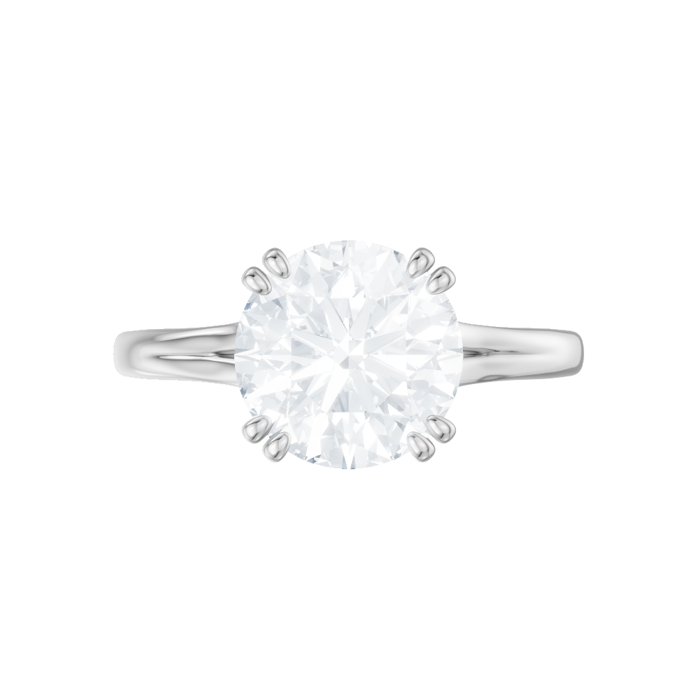 Valerie round lab diamond engagement ring in 18k white gold - view 6