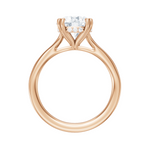 Valerie round lab diamond engagement ring in 18k rose gold - view 2