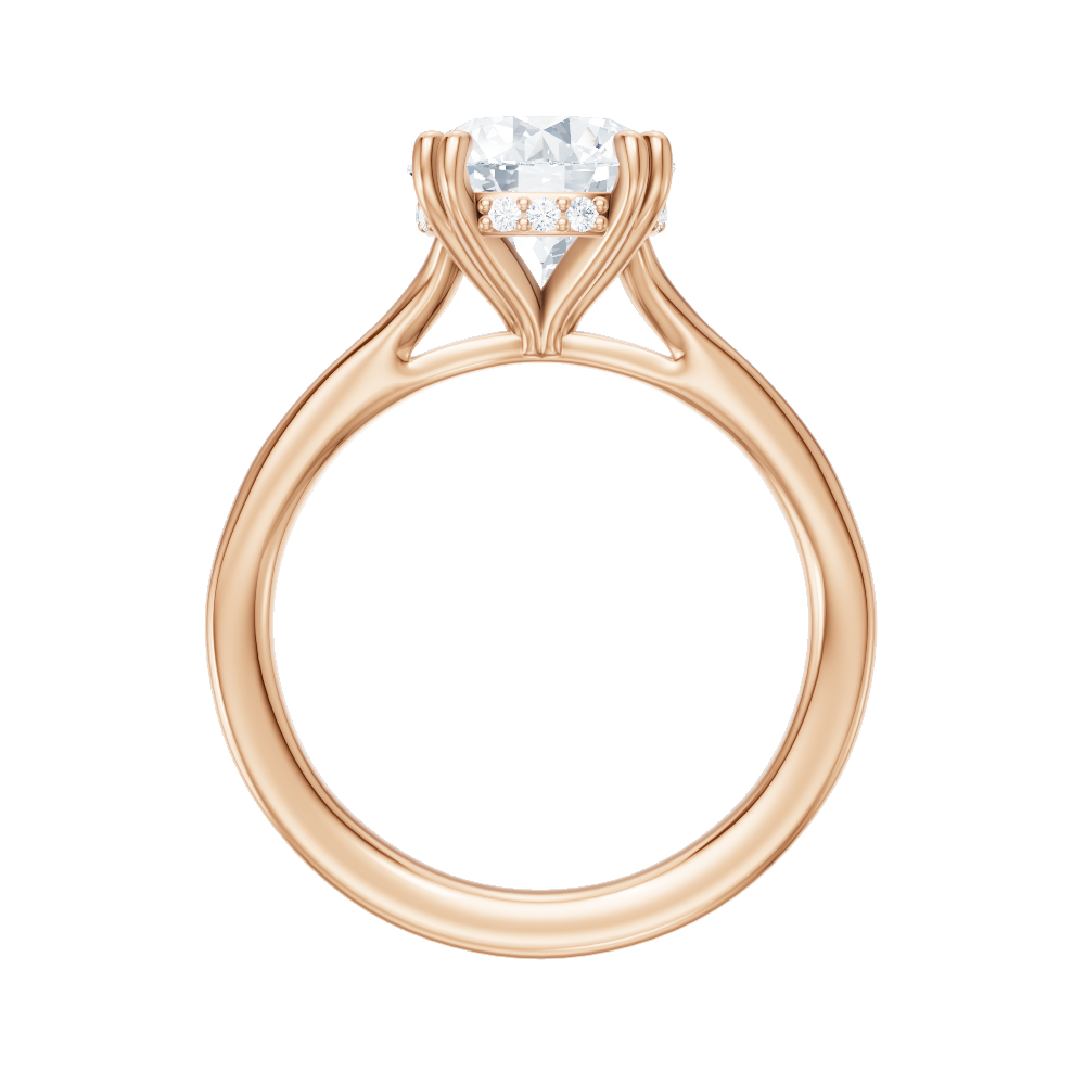 Valerie round lab diamond engagement ring in 18k rose gold - view 2