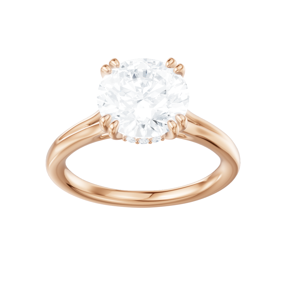 Valerie round lab diamond engagement ring in 18k rose gold - view 5