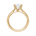Valerie round lab diamond engagement ring in 18k yellow gold - view 2
