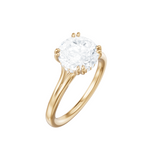 Valerie round lab diamond engagement ring in 18k yellow gold - view 3