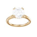 Valerie round lab diamond engagement ring in 18k yellow gold - view 5