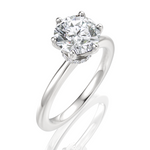 Candace Round Cut Lab Grown Diamond 14Kt White Gold Engagement Ring - View 2