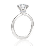 Candace Round Cut Lab Grown Diamond Platinum Engagement Ring - View 3