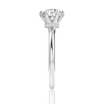 Candace Round Cut Lab Grown Diamond 14Kt White Gold Engagement Ring - View 4