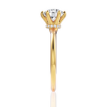 Candace Round Cut Lab Grown Diamond 18Kt Yellow Gold Engagement Ring - View 4
