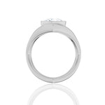 Natalie round lab diamond engagement ring in 14k white gold - view 3