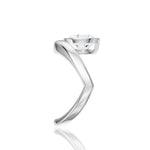 Natalie round lab diamond engagement ring in 18k white gold - view 4