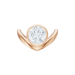 Natalie round lab diamond engagement ring in 18k rose gold