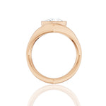 Natalie round lab diamond engagement ring in 18k rose gold - view 3