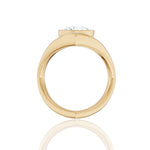 Natalie round lab diamond engagement ring in 18k yellow gold - view 3