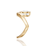Natalie round lab diamond engagement ring in 18k yellow gold - view 4
