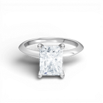 Margaret radiant lab diamond engagement ring in 14k white gold
