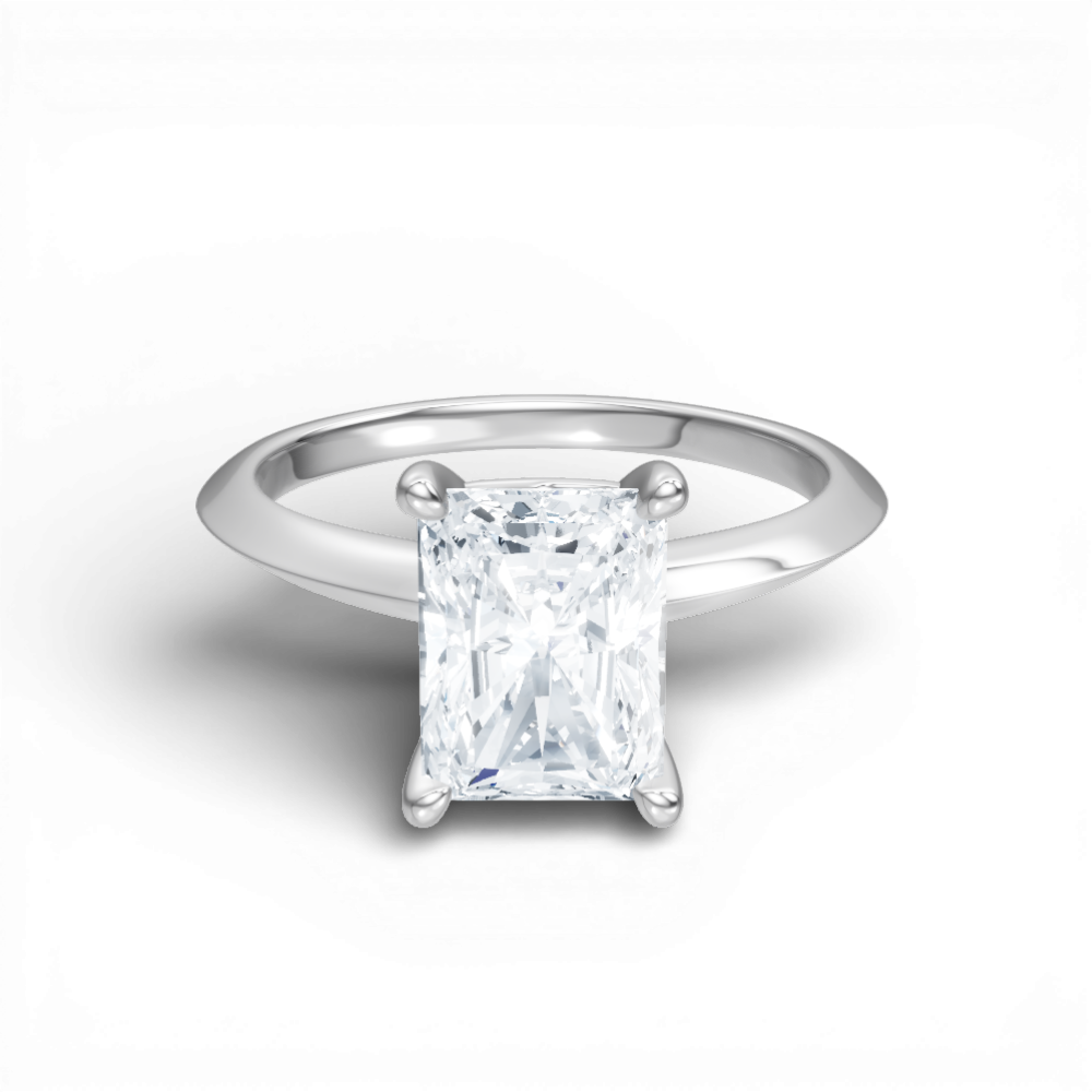 Margaret radiant lab diamond engagement ring in 18k white gold