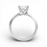 Margaret radiant lab diamond engagement ring in 18k white gold - view 2