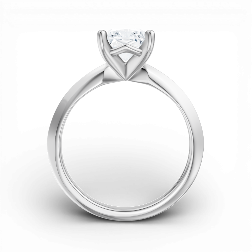 Margaret radiant lab diamond engagement ring in 18k white gold - view 2