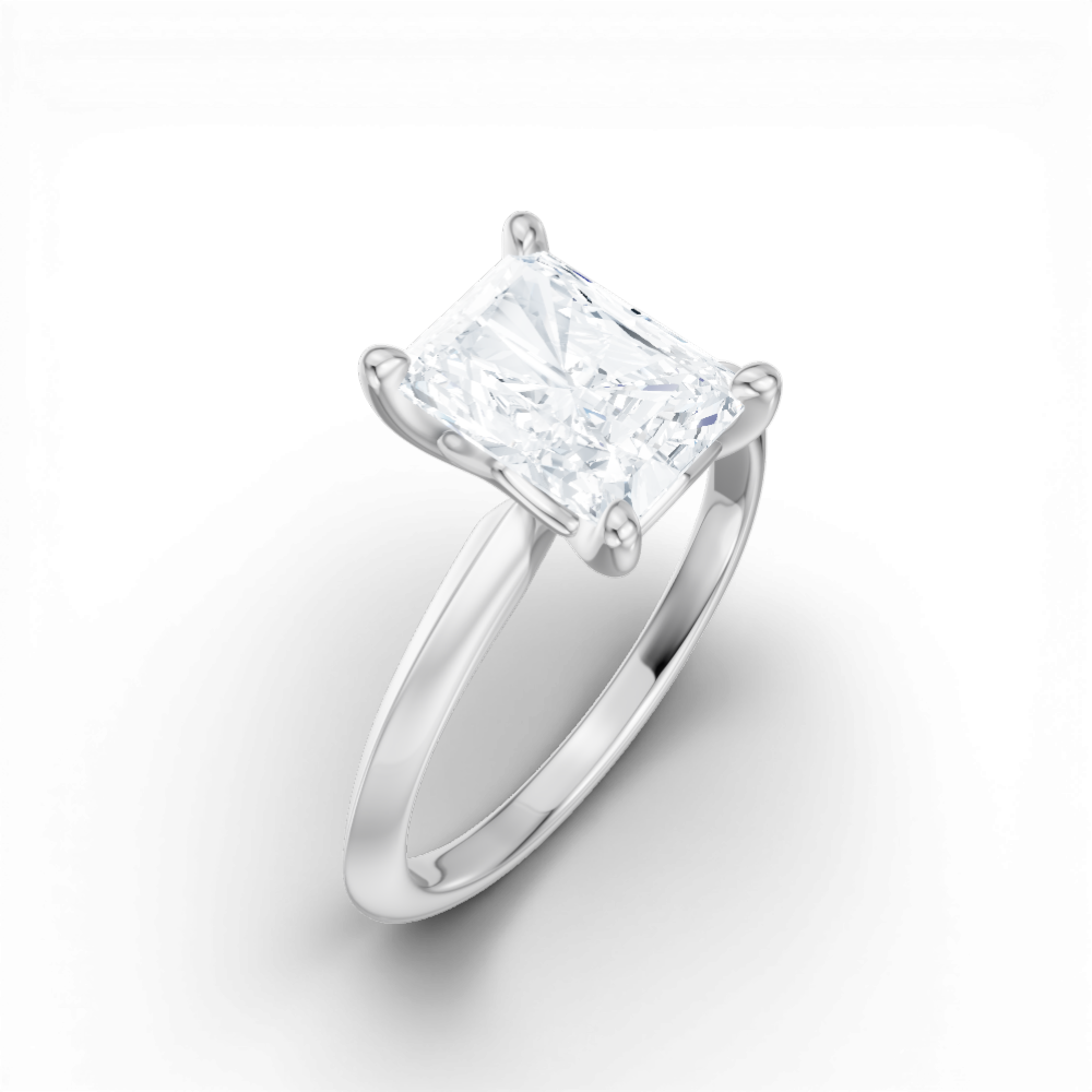 Margaret radiant lab diamond engagement ring in 14k white gold - view 3