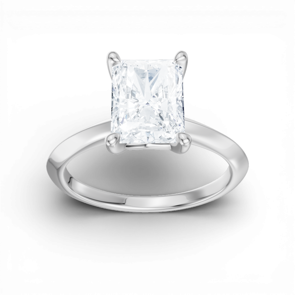 Margaret radiant lab diamond engagement ring in platinum - view 5
