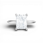 Margaret radiant lab diamond engagement ring in 18k white gold - view 6