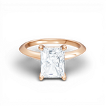 Margaret radiant lab diamond engagement ring in 18k rose gold