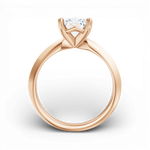 Margaret radiant lab diamond engagement ring in 18k rose gold - view 2