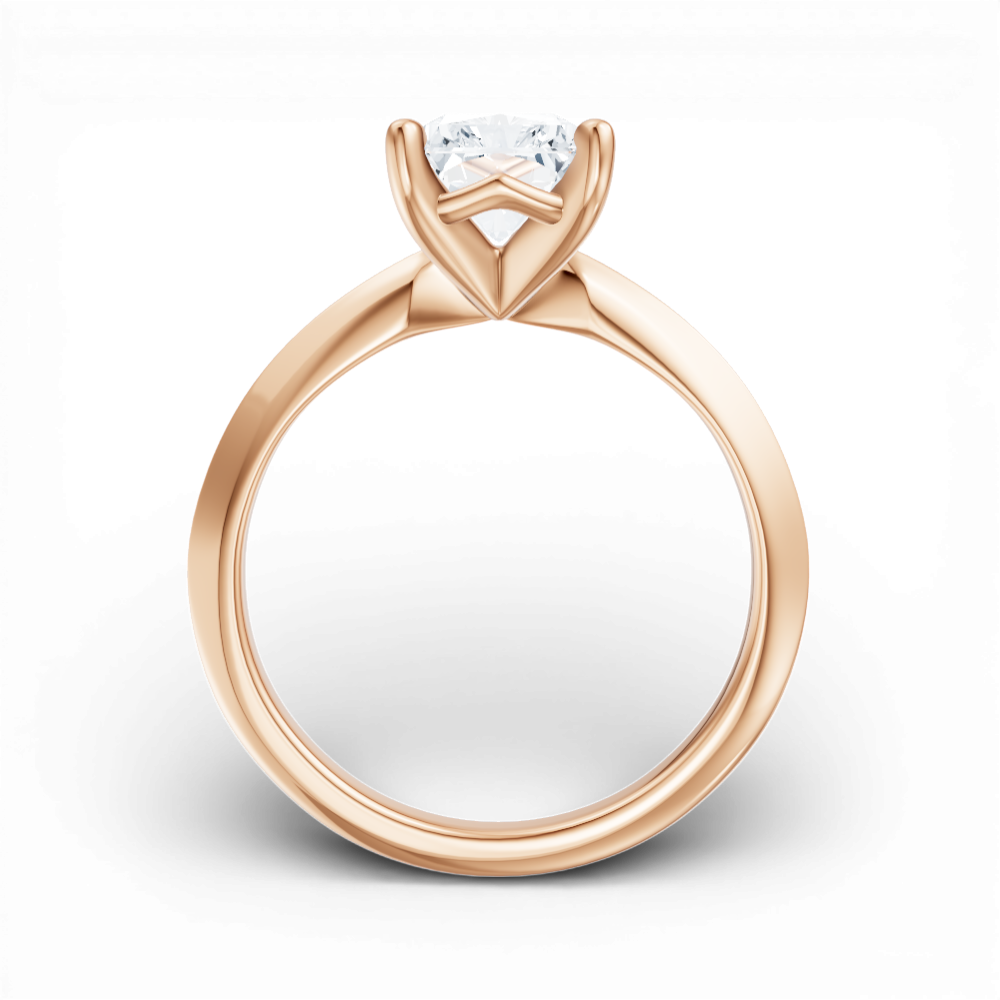 Margaret radiant lab diamond engagement ring in 18k rose gold - view 2