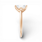 Margaret radiant lab diamond engagement ring in 18k rose gold - view 4