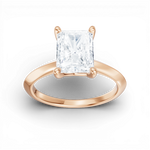 Margaret radiant lab diamond engagement ring in 18k rose gold - view 5