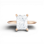 Margaret radiant lab diamond engagement ring in 18k rose gold - view 6
