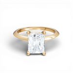 Margaret radiant lab diamond engagement ring in 14k yellow gold