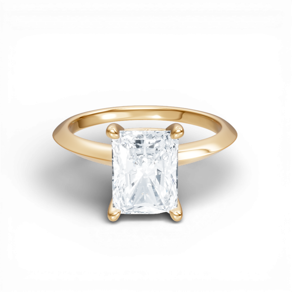 Margaret radiant lab diamond engagement ring in 14k yellow gold