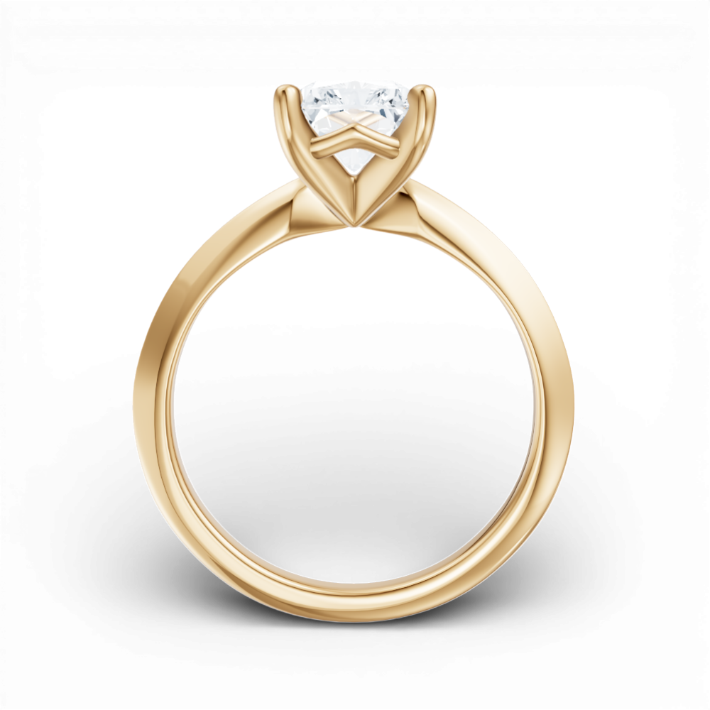 Margaret radiant lab diamond engagement ring in 14k yellow gold - view 2