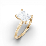 Margaret radiant lab diamond engagement ring in 18k yellow gold - view 3
