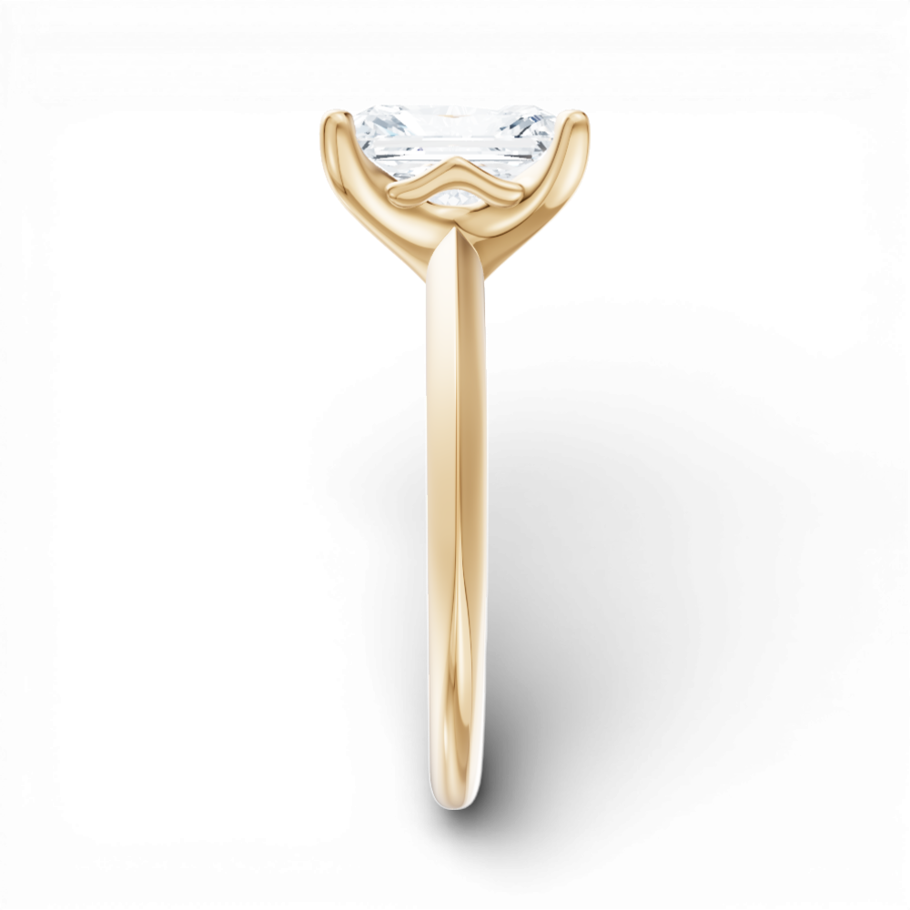 Margaret radiant lab diamond engagement ring in 18k yellow gold - view 4