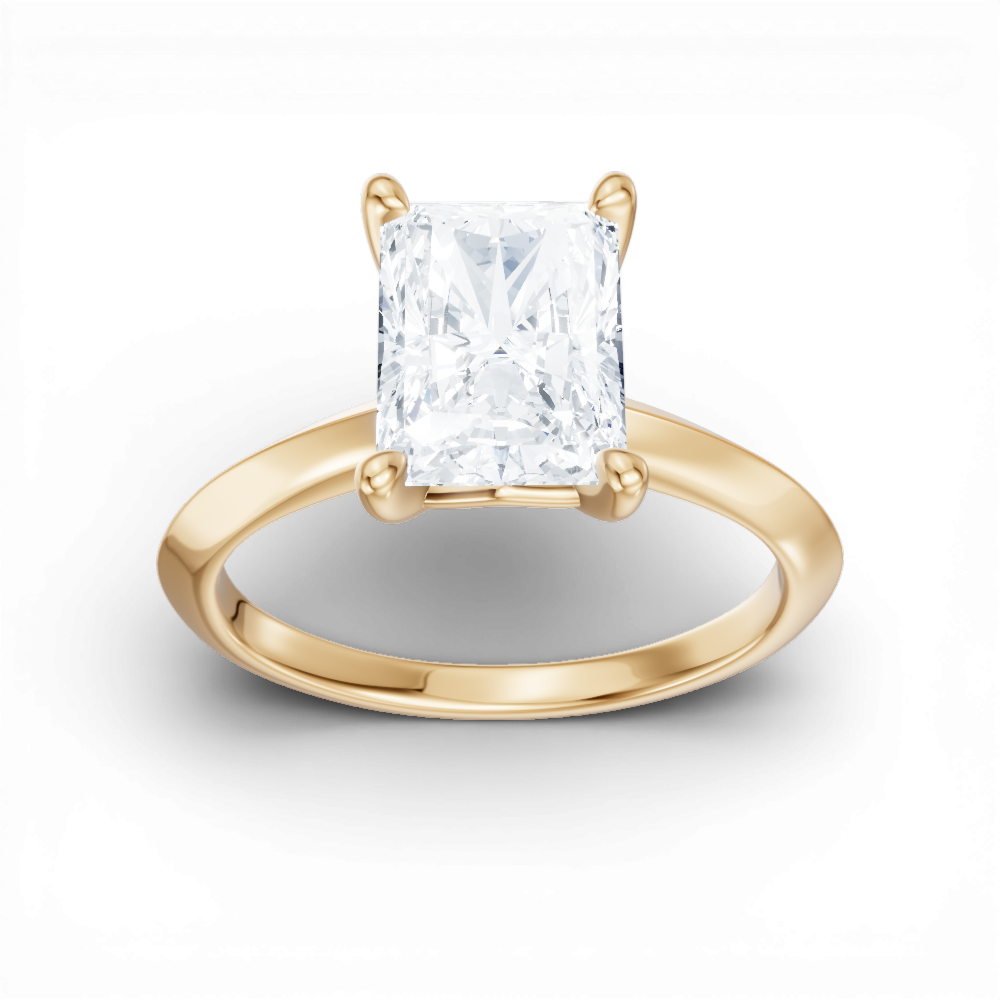 Margaret radiant lab diamond engagement ring in 18k yellow gold - view 5