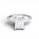 Marlene radiant lab diamond engagement ring in platinum