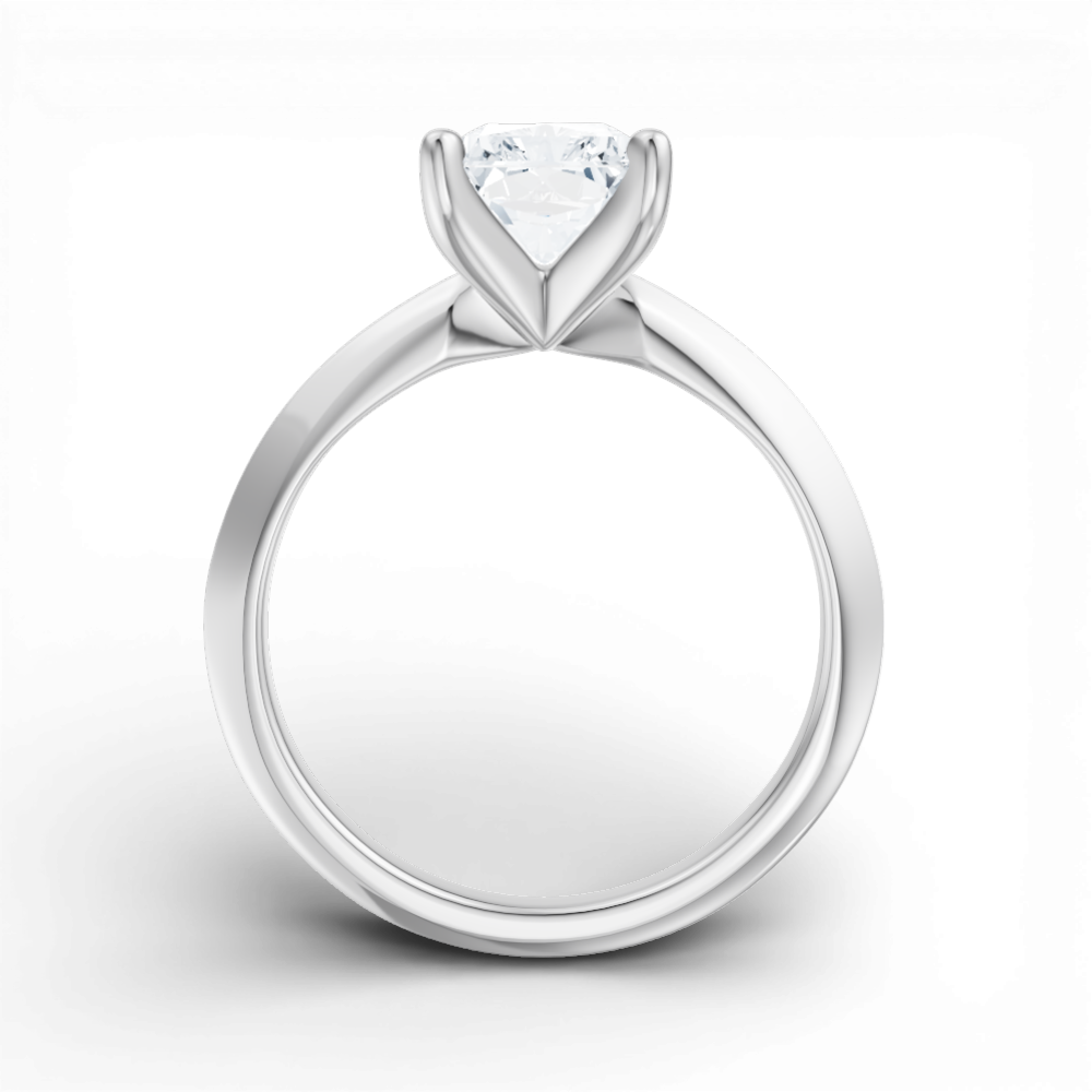 Marlene radiant lab diamond engagement ring in 18k white gold - view 2