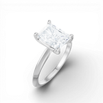 Marlene radiant lab diamond engagement ring in 18k white gold - view 3