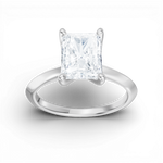 Marlene radiant lab diamond engagement ring in 18k white gold - view 5