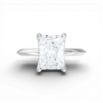 Marlene radiant lab diamond engagement ring in 18k white gold - view 6