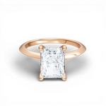 Marlene radiant lab diamond engagement ring in 18k rose gold